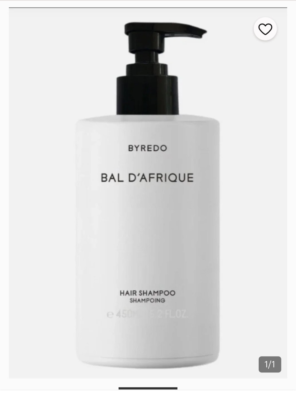 Byredo Bal D'Afrique Hair Shampoo.